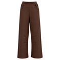 thumbnail image 4 of DHFJKG Wide Leg Pants For Women Baggy Joggers Elastic Waist Oversized Athletic Trousers With Pockets, 4 of 5