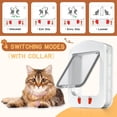 thumbnail image 4 of Cat Door, Pet Door with Collar Sensor, C at Door with Magnetic Keys and 2 Sensor Keys, White Frame 11.5 x 9 x 1.5 inches, 4 of 5