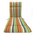 thumbnail image 4 of Jordan Manufacturing 72" x 22" Covert Breeze Multicolor Stripe Rectangular Outdoor Chaise Lounge Cushion with Ties and Hanger Loop, 4 of 13