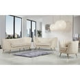 thumbnail image 2 of Meridian Furniture Margo Cream Velvet Sofa, 2 of 4