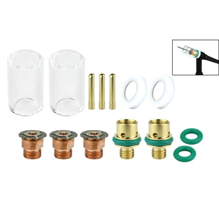 

SÜA - Argon-Saving Conversion Kit for 9 & 20 Series TIG Torches - Short Configuration - Fused Quartz Cups