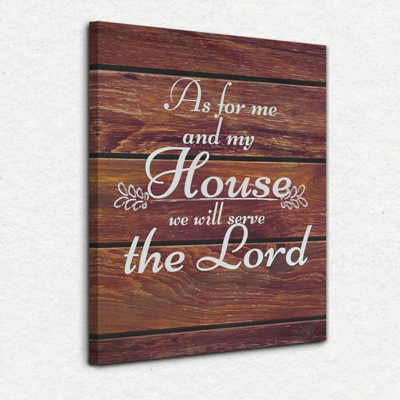 as for Me and My House Wall Decor, Christian Canvas Wall Art,Christian Wall Decor,Bible Verses Wall Decor,Christian Posters,Scripture Wall Decor,Christian Decor,Framed 11x14 Inch
