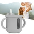 thumbnail image 4 of Taza para Sorber de Silicona, Asas Dobles Taza para Sorber A Prueba de Derrames Taza Con Pajita para Bebés Taza de Abrenamiento Para Niños Pequeños A Prueba de Fugas para, 4 of 7