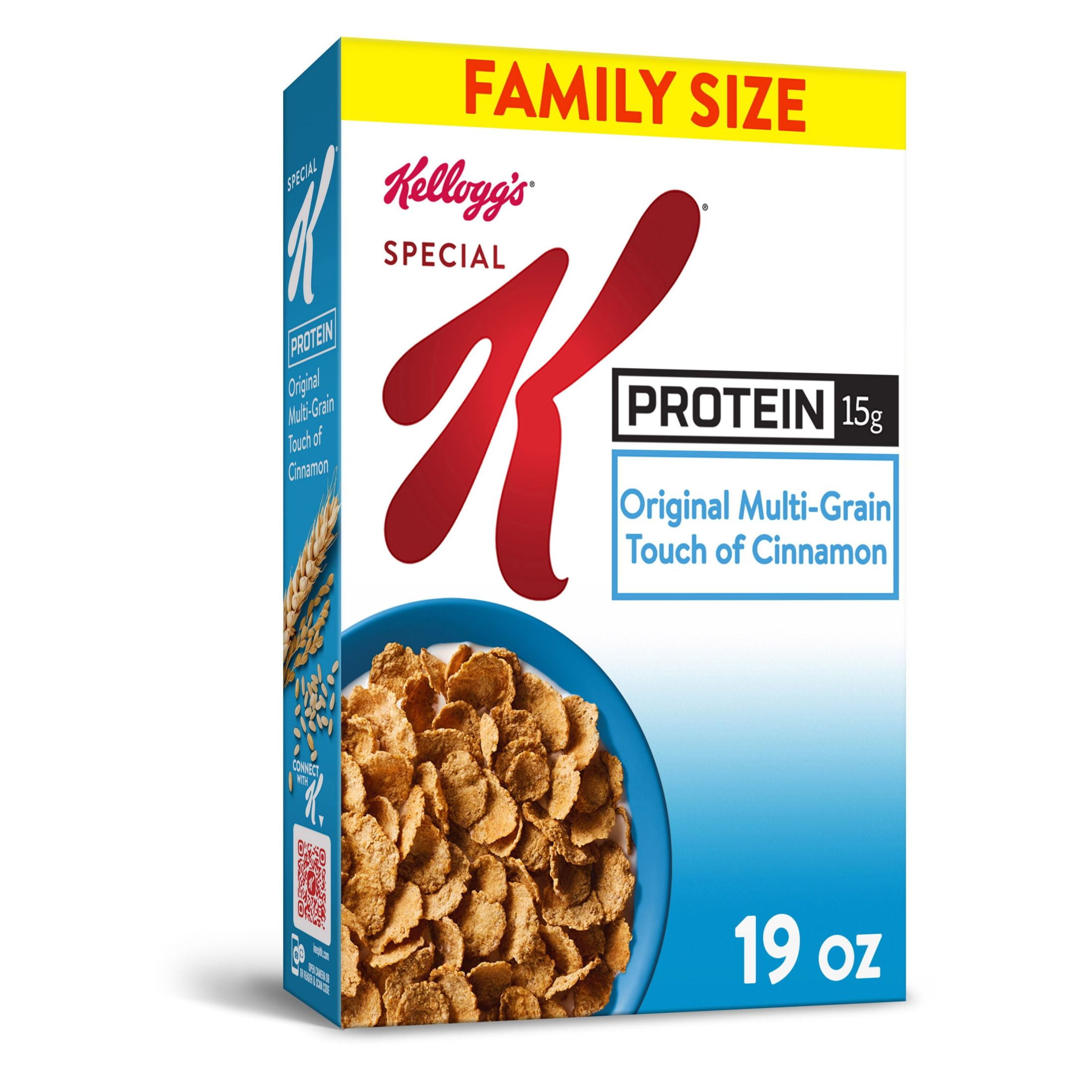 Kellogg's Special K Original Multi-Grain Touch of Cinnamon Protein Cold Breakfast Cereal, 19 oz