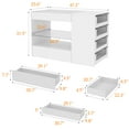 thumbnail image 4 of KULAGAGA Closet Island with Glass Top & 8 Drawers,Wardrobe Armoire  Island for Walk-in Closet, Store Dressing Room, 47.2”W x 23.6”D x 31.5”H, 4 of 8