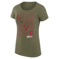 thumbnail image 2 of Women's G-III 4Her by Carl Banks Green Minnesota Wild Super-Slim Fit Lightweight Hockey Love T-Shirt, 2 of 3