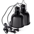 thumbnail image 1 of Reptile Light Fixture, 2-Pack 5.5-Inch Deep Dome Lamp Caps with Optical Reflection Cover, Heat-Resistant Design for Reptile Enclosures, Terrariums, and Amphibian Habitats, 1 of 7
