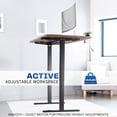 thumbnail image 5 of VIVO Electric 60” x 30” Stand Up Desk, Vintage Brown Table Top, Black Frame, 5 of 8