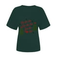 thumbnail image 6 of Odeerbi Christmas Shirts for Women 2025 Casual Round Neck Short-sleeved Christmas Tree Printed Top Green, 6 of 6