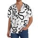thumbnail image 1 of Fotbe Hand Drawn Snake Camisa Estampada de Manga Corta para Hombre, Casual de Verano, Estilo Playero, Sin Arrugas-Large, 1 of 5