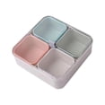thumbnail image 4 of DOLITY Snack Serving Tray, Appetizer Tray, 4 Compartment Food Platter Dried Fruit Tray Clear Lid, 4 of 9