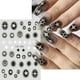 thumbnail image 1 of Pegatinas de uñas de estrellas plateadas 3D, láser bronceador, cruz blanca, estrellas de estrellas, Y2k, adhesivo elegante, decoraciones de manicura SO-167, 1 of 4