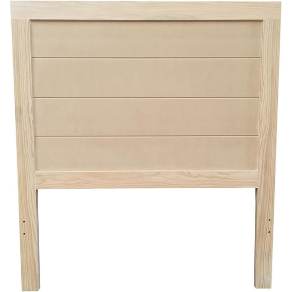 Cabecera Para Cama Individual Muebles GM Modelo Duela Pata Delgada Madera de Pino Sin Pintar