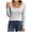 Grey, variant on COMVALUE Women's Striped Henley Shirts Scoop Neck Button Front Long Sleeve Tee Fitted Tops (Grey, L)