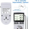 thumbnail image 5 of Toma de termostato, controlador de temperatura, temporizador digital programable con sonda, toma de termostato, invernadero de calefacción, acuario 1pc, 5 of 5
