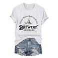 thumbnail image 1 of T-Shirt à Manches Courtes pour Femmes Femmes Liquidation T-Shirt Mélangé pour Femmes Femmes the Wilches Brewery Stop in for A Spell T-Shirt à Col Rond Imprimé Massachusetts, 1 of 4
