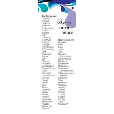 Christian Christmas Bookmarks - Deep Blue Books of the Bible List Bookmark (Pkg of 25)