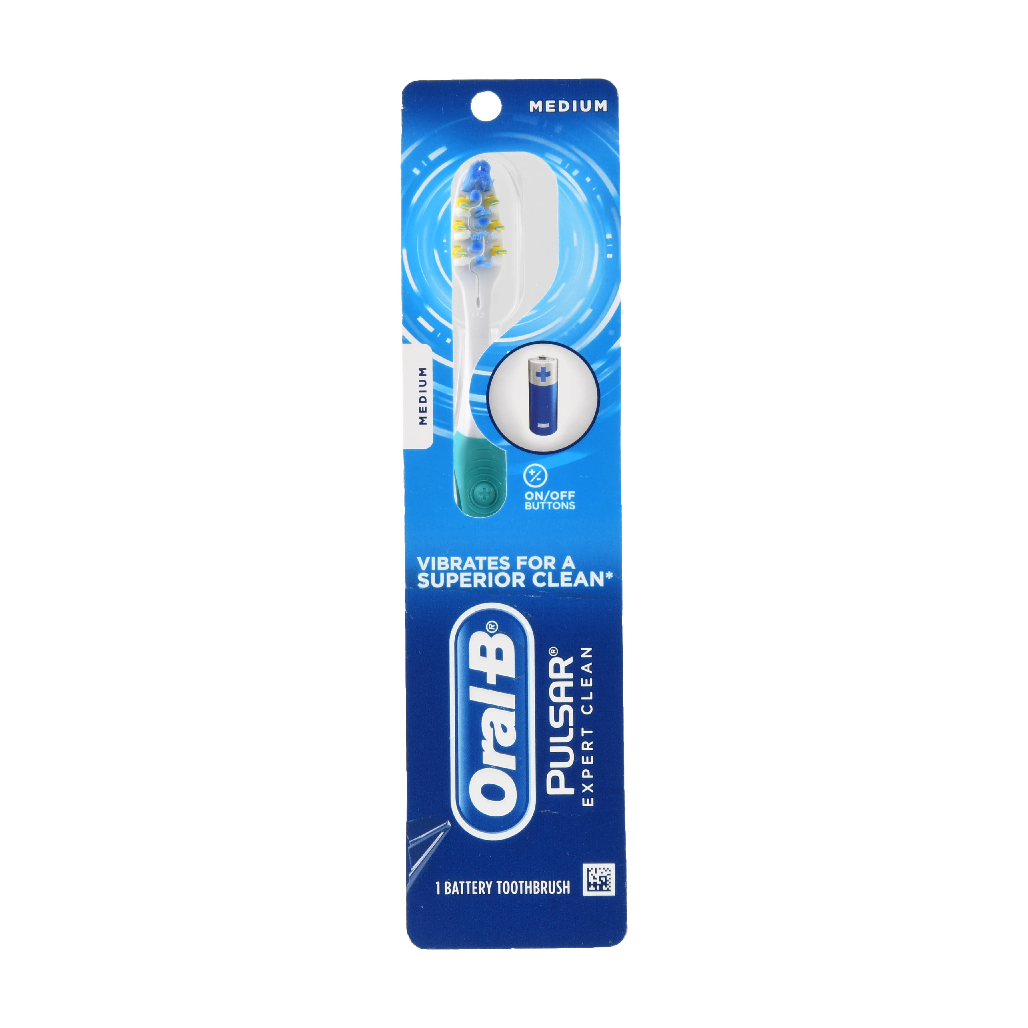 Oral-B Pulsar Expert Clean Battery Powered Toothbrush, Medium, 1 Count ...