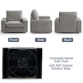 thumbnail image 3 of 40.5" Modern Single Sofa Chair Furniture, Mini Couches Sofas for Small Spaces, Fabric Armchair with Solid Wood Frame, Removable Cushion and Detachable Sofa Cover(Grey), 3 of 6