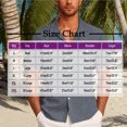 thumbnail image 2 of Chiccall Mens Linen Button Down Shirts with Pockets Solid Short Sleeve Lightweight Breathable Summer Beach Blouse Tops L Gray, 2 of 5