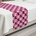 thumbnail image 2 of Animal Bed Runner, Couple Dog Silhouettes Kissing Romantic Love Theme Design, Decorative Accent Bedding Scarf for Hotels Homes and Guestrooms, King, Pink Charcoal Grey, by Ambesonne, 2 of 2