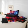 thumbnail image 6 of jejeloiu Neon Gamepad Twin Bedding Sets 7-Piece,Modern Game Console Bedding Comforter Set,Orange Blue Ombre Sheet Sets For Boys Kids,Super Cozy Bedroom Decor Reversible, 6 of 8
