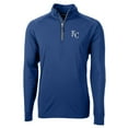 thumbnail image 2 of Men's Cutter & Buck Blue Kansas City Royals Big & Tall Adapt Eco Knit Stretch Recycled Quarter-Zip Pullover Top, 2 of 3