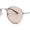 Silver - Light Brown, variant on Small Micro Round Metal Rim Retro Dad Fashion Sunglasses Silver - Peach