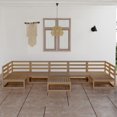thumbnail image 1 of vidaXL 8 Piece Garden Lounge Set Solid Wood Pine, 1 of 4