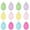 Multicolor #5, variant on Vintage Style Wooden Easter Eggs, 6-Pack of 2.36-Inch Spray-Painted Plastic Holiday Decorations in Assorted Colors for DIY and Gifting