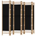 thumbnail image 4 of vidaXL Room Divider Foldable 6 Panel Room Divider Screen Bamboo and Canvas, 4 of 6