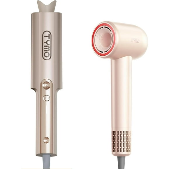 TYMO High Speed Compact Hair Dryer + TYMO Long Barrel Automatic Rotating Curling Iron