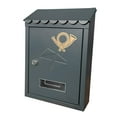 thumbnail image 3 of Wall Mount Mailbox Front Door with Key Locking Mailbox Metal Outdoor Decor Porch grey, 3 of 9