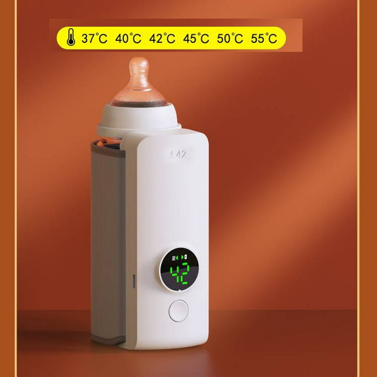 6000mAh USB Rechargeable 37-55°C/98.6-131° F Outdoor Baby Bottle Warmer  Heater Thermos for Milk Tea Juice Liquid Coffee