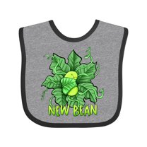 Inktastic New Bean Cute Sleeping Bean in Leaves and Vines Boys or Girls Baby Bib