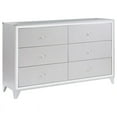 thumbnail image 2 of Coaster Larue 4-piece Modern Wood Tufted California King Bedroom Set in Silver, 2 of 14