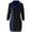 F-648Blue, variant on Women's Dress Long Sleeve Patchwork Plaid Print Button Fashion Comfortable Dresses For Casual Daily Wear,Blue,Xxxl