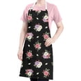 thumbnail image 5 of Pioneer Flower Floral Print Pattern Apron for Women and Men, Cotton Linen Waterproof with Pockets, Adjustable, 33x27 Inch for Kitchen, Gardening, BBQ, Salon, 5 of 6