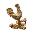thumbnail image 4 of Figura de pollo, decoración del hogar, artesanía, adorno de mesa de la suerte, escultura de gallo para Oro, 4 of 9