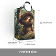 thumbnail image 2 of Pofeuu Jungle Hat Bear Print Laundry Basket, Laundry Hamper, Collapsible Laundry Baskets, Dirty Clothes Hamper, Waterproof with Foam Protected Aluminum Handles, 2 of 5