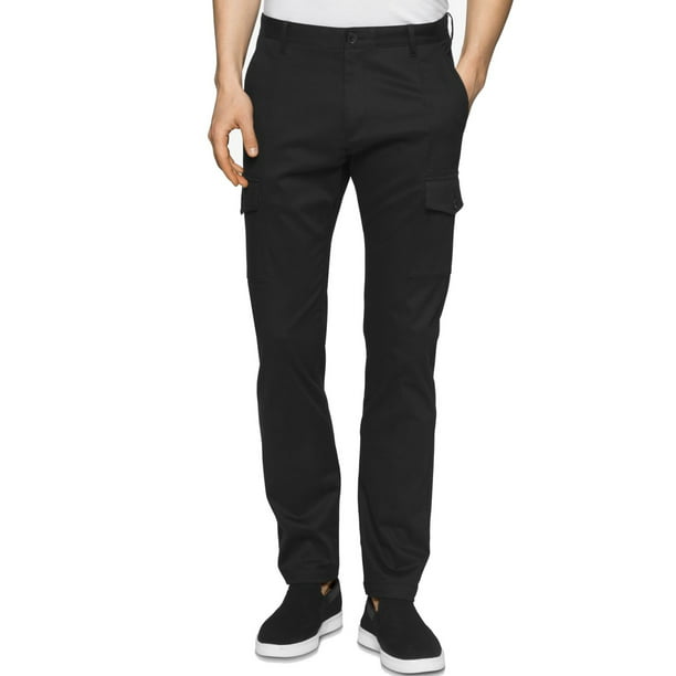 Calvin Klein - NEW Black Mens Size 33x30 Slim Fit Tapered Cargo Pants ...