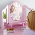 thumbnail image 2 of Guidecraft Kids' Vanity and Stool Set - Pink: Children's Princess Pretend Play, Dress Up Desk and Makeup Mirror with Storage Drawer, 2 of 6