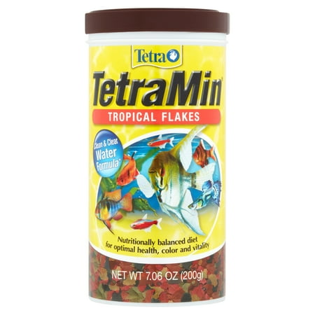 Tetra TetraMin Balanced Diet Tropical Fish Flakes, 7-Ounces