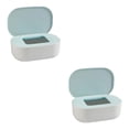 thumbnail image 3 of relayinert Stylish Desktop Countertop Mask Dispenser Storage Box with Lid Spacious Holder Plastic Baby Blue 21x14x7.8cm 2Set, 3 of 6