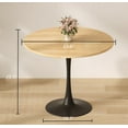 thumbnail image 2 of Newest Modern Tulip Table,Round Dining Table with MDF Top and Steel Base for Kitchen & Small Space,Natural Wood, 2 of 13