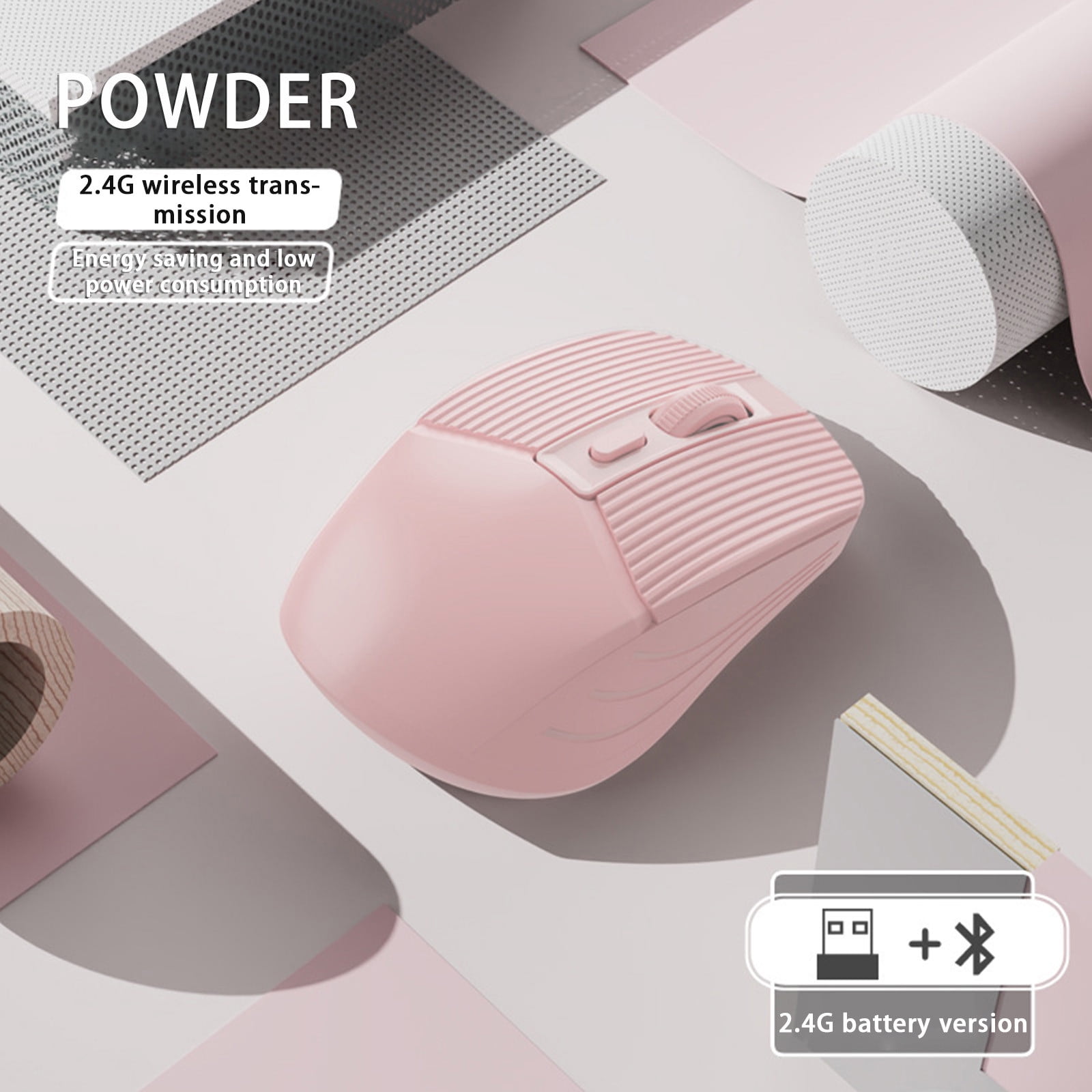 EGNMCR Mouse, Gaming Mouse Wireless 2.4G Silent Mouse Desktop Laptop Wireless Mouse (battery Type) a Bluetooth