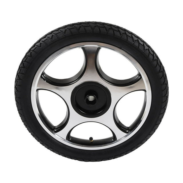 Roulette de Fauteuil Roulant Électrique, Trou Droit Roue de Fauteuil Roulant Électrique 16 Po Caoutchouc Gonflable Antidérapant pour Jardin