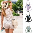 thumbnail image 3 of WANDF Water Bottle Carrier Bag with Phone Pocket, 40oz Tumbler with Handle Accessories,Insulated Water Bottle Holder with Strap,Straw Cover,Pouch for Men Women Hiking Camping Travel Gym(Beige Bag), 3 of 8