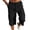 BF36_Black, variant on Dwellite Long Shorts Mens Below Knee Relaxed Fit Sweat Cargo Shorts Casual 3/4 Capri Pants Golf SweatShorts Multi Pockets Gray L
