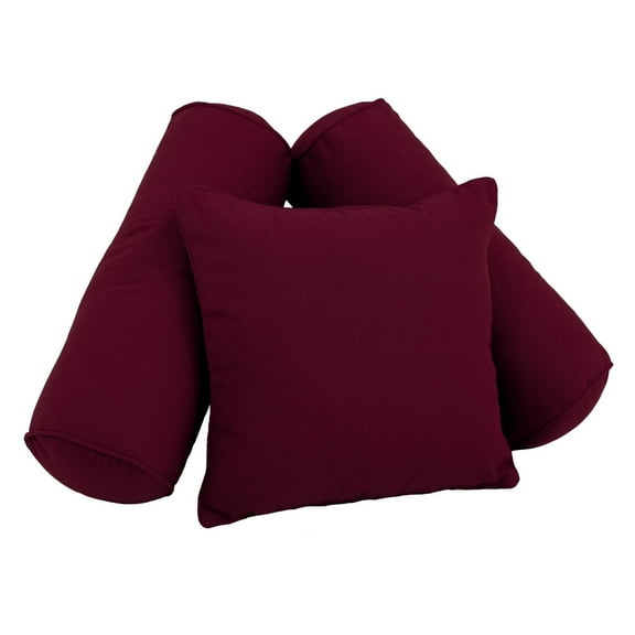 Blazing Needles 3 Piece Twill Solid Corded Pillow Set